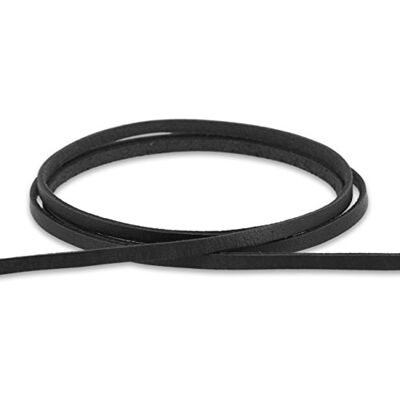 Auroris Lederband flach 3x1 mm 5 m/schwarz Auroris Lederband flach 3x1 mm 5 m/schwarz