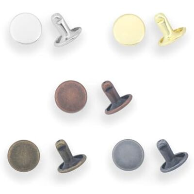 Lederriemen.com 100 flach gewölbte Ledernieten, Design Leder-Nieten, Hohlnieten, Doppelhohlnieten, Leder-Befestigung nickel-11mm Lederriemen.com 100 flach gewölbte Ledernieten, Design Leder-Nieten, Hohlnieten, Doppelhohlnieten, Leder-Befestigung nickel-11mm