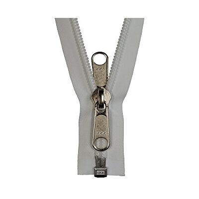YKK starker Reißverschluss 120 cm 10 mm Spirale Doppelgriffschieber für Persenning Zelte Rohweiß hell Elfenbein YKK starker Reißverschluss 120 cm 10 mm Spirale Doppelgriffschieber für Persenning Zelte Rohweiß hell Elfenbein