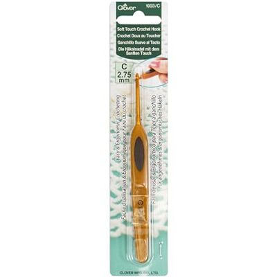 Clover Häkelnadel, Plastic, Gold, 2,75 mm Größe, 2 Clover Häkelnadel, Plastic, Gold, 2,75 mm Größe, 2