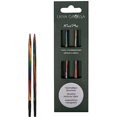 Lana Grossa Nadelspitzen Vario Holz Stricknadeln aus Birkenholz, bunt, ergonomisch & langlebig Zubehör für Strick- & Häkelprojekte 3,5 Lana Grossa Nadelspitzen Vario Holz Stricknadeln aus Birkenholz, bunt, ergonomisch & langlebig Zubehör für Strick- & Häkelprojekte 3,5
