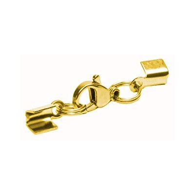 Auroris Karabiner-Klemmverschluss aus Edelstahl für ca. 2 bis 3 mm Bänder Stückzahl/Farbe wählbar Variante: 10 Stück/gold Auroris Karabiner-Klemmverschluss aus Edelstahl für ca. 2 bis 3 mm Bänder Stückzahl/Farbe wählbar Variante: 10 Stück/gold