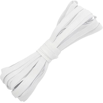 AERZETIX C67524 Flaches geflochtenes Gummiband 10 Meter Breite 10 mm Polyester + Latex Farbe weiß AERZETIX C67524 Flaches geflochtenes Gummiband 10 Meter Breite 10 mm Polyester + Latex Farbe weiß