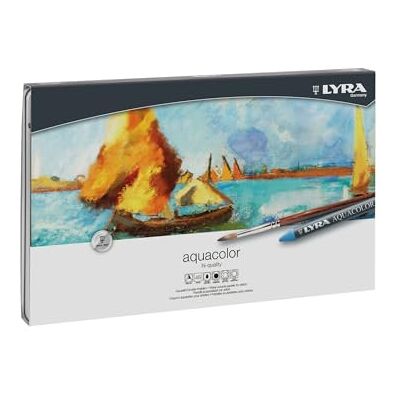 LYRA Aquacolor Wachsmalkreide, Metalletui 48 sortierte Farben LYRA Aquacolor Wachsmalkreide, Metalletui 48 sortierte Farben