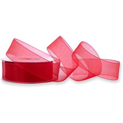 Creativery Organzaband 25mm x 25m Rolle FARBAUSWAHL in 3/6/12/25/38mm transparent, farbecht & waschbar Schleifenband für Hochzeit Geschenkband zum Verpacken Dekorieren Basteln Rot 250 Creativery Organzaband 25mm x 25m Rolle FARBAUSWAHL in 3/6/12/25/38mm transparent, farbecht & waschbar Schleifenband für Hochzeit Geschenkband zum Verpacken Dekorieren Basteln Rot 250