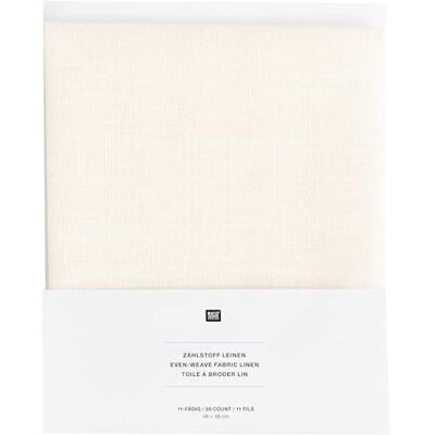 Rico Design Zählstoff Leinen Stickmeterware 46x46cm 100% Leinen Rico Design Zählstoff Leinen Stickmeterware 46x46cm 100% Leinen