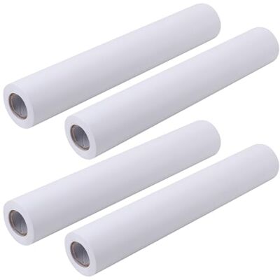 PUCSIQ 4 Stück Zeichenpapier Rolle 30 cm x 15 m, Papierrolle 70g/m² Weiße Malpapier Rolle Staffelei Papierrolle Malen, Skizzierpapierrolle für Staffelei, Schreiben, Weiß PUCSIQ 4 Stück Zeichenpapier Rolle 30 cm x 15 m, Papierrolle 70g/m² Weiße Malpapier Rolle Staffelei Papierrolle Malen, Skizzierpapierrolle für Staffelei, Schreiben, Weiß