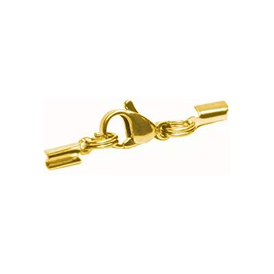 Auroris Karabiner-Klemmverschluss aus Edelstahl für ca. 1 bis 1,5 mm Bänder Stückzahl/Farbe wählbar Variante: 10 Stück/gold Auroris Karabiner-Klemmverschluss aus Edelstahl für ca. 1 bis 1,5 mm Bänder Stückzahl/Farbe wählbar Variante: 10 Stück/gold