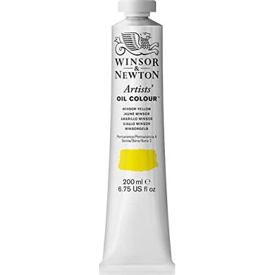 Winsor & Newton 1237730 Artists Ölfarbe 200ml Tube, Künstler Ölfarbe mit höchstmöglicher Pigmentierung, höchste Lichtechtheit Winsorgelb Winsor & Newton 1237730 Artists Ölfarbe 200ml Tube, Künstler Ölfarbe mit höchstmöglicher Pigmentierung, höchste Lichtechtheit Winsorgelb