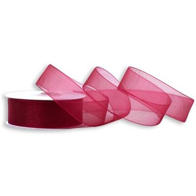 Creativery Organzaband 25mm x 25m Rolle FARBAUSWAHL in 3/6/12/25/38mm transparent, farbecht & waschbar Schleifenband für Hochzeit Geschenkband zum Verpacken Dekorieren Basteln Bordeaux 270 Creativery Organzaband 25mm x 25m Rolle FARBAUSWAHL in 3/6/12/25/38mm transparent, farbecht & waschbar Schleifenband für Hochzeit Geschenkband zum Verpacken Dekorieren Basteln Bordeaux 270
