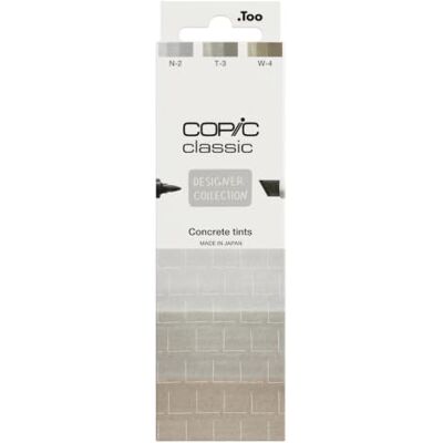 Copic Classic Designer Collection Concrete Tints, 3 Stk. Premium-Markerserie von Kreativ-Profis empfohlen Mit je 3 beliebten Farben zur realistischen Materialwiedergabe Copic Classic Designer Collection Concrete Tints, 3 Stk. Premium-Markerserie von Kreativ-Profis empfohlen Mit je 3 beliebten Farben zur realistischen Materialwiedergabe