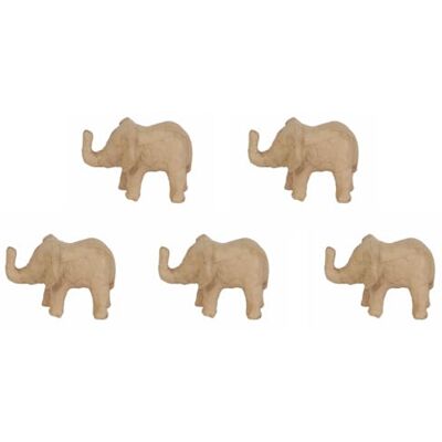 décopatch AP152Opack 5x Elefant aus Pappmaché 10x8x7cm Kraftbraun décopatch AP152Opack 5x Elefant aus Pappmaché 10x8x7cm Kraftbraun