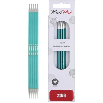 KnitPro Zing Nadelspiele 8" (20cm) 3.25mm KnitPro Zing Nadelspiele 8" (20cm) 3.25mm