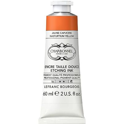 Lefranc Bourgeois Charbonnel Kupferdruckfarben, hochpigmentierte Tiefdruckfarbe, ausgezeichnete Lichtechtheit, Vegan, lebendige Farben, alterungsbeständig, 60ml Tube Kapuzinergelb Lefranc Bourgeois Charbonnel Kupferdruckfarben, hochpigmentierte Tiefdruckfarbe, ausgezeichnete Lichtechtheit, Vegan, lebendige Farben, alterungsbeständig, 60ml Tube Kapuzinergelb