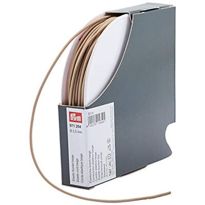 Prym 971204 Elastic-Kordel, 2,5 mm, 50 m, beige Prym 971204 Elastic-Kordel, 2,5 mm, 50 m, beige
