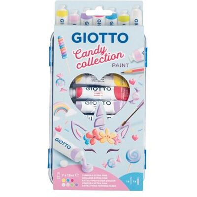 GIOTTO Paint Candy Collection 7 x 12 ml + 1 Pinsel + 1 Bleistift GIOTTO Paint Candy Collection 7 x 12 ml + 1 Pinsel + 1 Bleistift