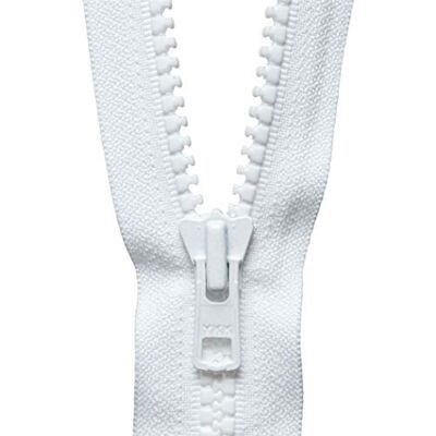 YKK nicht teilbarer Reißverschluss aus Kunststoff mit Zipper Weiß 22 cm YKK nicht teilbarer Reißverschluss aus Kunststoff mit Zipper Weiß 22 cm