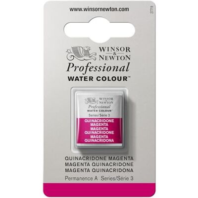 Winsor & Newton 0101545 Professional Aquarellfarbe, lebendige Wasserfarben in Künstlerqualität, hohe Farbbrillanz & Leuchtkraft, lichtecht, Archivqualität, 1/2 Napf Chinacridon Magenta Winsor & Newton 0101545 Professional Aquarellfarbe, lebendige Wasserfarben in Künstlerqualität, hohe Farbbrillanz & Leuchtkraft, lichtecht, Archivqualität, 1/2 Napf Chinacridon Magenta