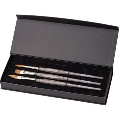 da Vinci , COLINEO Kurzstielig, Aquarellpinsel-Geschenkbox, Pinselbox, Synthetikfasern, Künstlerpinsel, Aquarellmalerei, flüssige Acrylfarben, Made in Germany, Set, 3 Größen 8/10/12 da Vinci , COLINEO Kurzstielig, Aquarellpinsel-Geschenkbox, Pinselbox, Synthetikfasern, Künstlerpinsel, Aquarellmalerei, flüssige Acrylfarben, Made in Germany, Set, 3 Größen 8/10/12