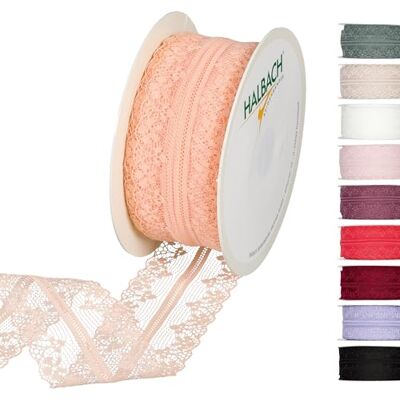 Halbach Spitzenband, 36 mm x 15 m, light apricot Halbach Spitzenband, 36 mm x 15 m, light apricot