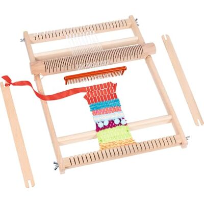goki 58288 Schul-Webrahmen 25cm, großer Webrahmen aus Holz mit Webkamm und 2 Webschiffchen, bespannt und angewebt, mit Schritt-für-Schritt Anleitung goki 58288 Schul-Webrahmen 25cm, großer Webrahmen aus Holz mit Webkamm und 2 Webschiffchen, bespannt und angewebt, mit Schritt-für-Schritt Anleitung