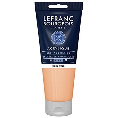 Lefranc Bourgeois 300410 Fine Acrylfarbe Pinker Ocker, 200ml Tube, cremige Acrylfarbe auf Wasserbasis, schnell trocknend, lichtecht, wasserfest Lefranc Bourgeois 300410 Fine Acrylfarbe Pinker Ocker, 200ml Tube, cremige Acrylfarbe auf Wasserbasis, schnell trocknend, lichtecht, wasserfest