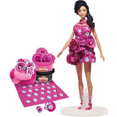 Play-Doh Barbie Blumen & Glamour Set, zur Gestaltung von Designer-Puppenkleidung mit Spielknete & Modeaccessoires, zum Kneten und Spielen für Kinder ab 5 Jahren Play-Doh Barbie Blumen & Glamour Set, zur Gestaltung von Designer-Puppenkleidung mit Spielknete & Modeaccessoires, zum Kneten und Spielen für Kinder ab 5 Jahren