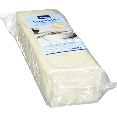 GLOREX 6 8070 301 Keramiplast, lufthärtende Modelliermasse, weiß , ca. 2500 g, gebrauchsfertig und geschmeidig, hergestellt auf natürlicher Basis GLOREX 6 8070 301 Keramiplast, lufthärtende Modelliermasse, weiß , ca. 2500 g, gebrauchsfertig und geschmeidig, hergestellt auf natürlicher Basis