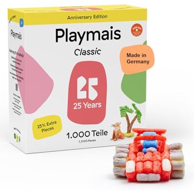 Playmais Anniversary Box 2025 1000 Teile Bastelset natürliches Spielzeug inkl. Schwämmchen, Bastelmesser vegan, verantwortungsvoll & sicher für Kinder & Umwelt ab 3 Jahren Playmais Anniversary Box 2025 1000 Teile Bastelset natürliches Spielzeug inkl. Schwämmchen, Bastelmesser vegan, verantwortungsvoll & sicher für Kinder & Umwelt ab 3 Jahren