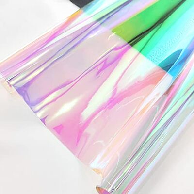 Generic 30cmx135cm Holografisches Vinylgewebe Rollen, schillernder transparenter PVC-Stoff, Wasserdicht Kunstleder Für Kunsthandwerk, DIY-Dekoration (Schillerndes Rot-Gelb) Generic 30cmx135cm Holografisches Vinylgewebe Rollen, schillernder transparenter PVC-Stoff, Wasserdicht Kunstleder Für Kunsthandwerk, DIY-Dekoration (Schillerndes Rot-Gelb)