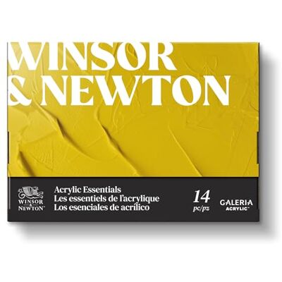 Winsor & Newton 2190615 Galeria Acrylfarben Tubenset, 10 Acrylfarben in 12ml Tuben, Acrylblock, 2 Acrylpinsel und Zubehör Winsor & Newton 2190615 Galeria Acrylfarben Tubenset, 10 Acrylfarben in 12ml Tuben, Acrylblock, 2 Acrylpinsel und Zubehör