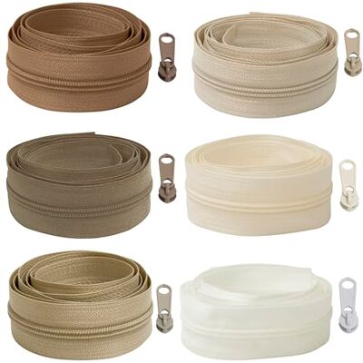 AERZETIX Set mit Spiralförmiges Reißverschluss 6x1 m N°5 Farbton beige + 18 Schieber N°5 Nicht verriegelnde aus Metall Hobby kreative Projekte Kurzwaren Nähen AERZETIX Set mit Spiralförmiges Reißverschluss 6x1 m N°5 Farbton beige + 18 Schieber N°5 Nicht verriegelnde aus Metall Hobby kreative Projekte Kurzwaren Nähen