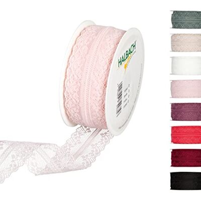 Halbach Spitzenband, 36 mm x 15 m, blassrosa Halbach Spitzenband, 36 mm x 15 m, blassrosa