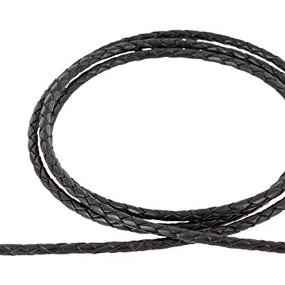 Auroris Lederband geflochten Durchmesser/Farbe/Länge wählbar Variante: Ø 4mm / schwarz / 3m Auroris Lederband geflochten Durchmesser/Farbe/Länge wählbar Variante: Ø 4mm / schwarz / 3m