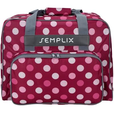 SEMPLIX Nähmaschinentasche Polka Dots 45x34x24, stabile Transport und Aufbewahrungs Tasche in vielen frischen Farben, für alle gängigen Haushaltsnähmaschinen SEMPLIX Nähmaschinentasche Polka Dots 45x34x24, stabile Transport und Aufbewahrungs Tasche in vielen frischen Farben, für alle gängigen Haushaltsnähmaschinen