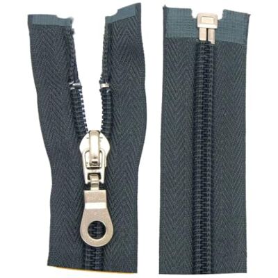 Starlet24 ® Reißverschluss Nylon-Spirale 6 mm teilbar, Plastikreißverschlüsse Nylon Spiral-Zähne für Jacken & Taschen 40 cm Grau Starlet24 ® Reißverschluss Nylon-Spirale 6 mm teilbar, Plastikreißverschlüsse Nylon Spiral-Zähne für Jacken & Taschen 40 cm Grau
