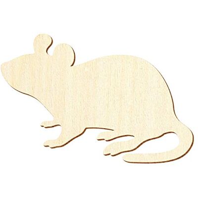 Bütic GmbH Holz Maus V1 Deko Basteln 3-50cm, Größe:7cm, Pack mit:50 Stück Bütic GmbH Holz Maus V1 Deko Basteln 3-50cm, Größe:7cm, Pack mit:50 Stück