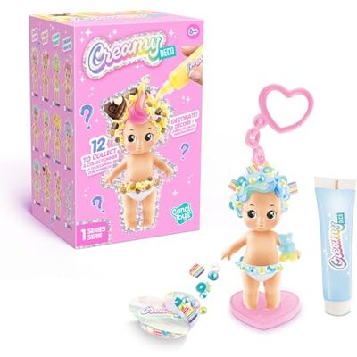 Canal Toys Creamy Deco Baby zum Dekorieren ab 6 Jahren BBY 001 3D-Deko-Creme im Sahne-Look Mini-Accessoires & Herz-Schlüsselanhänger 12 Sammelfiguren Bastelset Geschenkidee Kinder Canal Toys Creamy Deco Baby zum Dekorieren ab 6 Jahren BBY 001 3D-Deko-Creme im Sahne-Look Mini-Accessoires & Herz-Schlüsselanhänger 12 Sammelfiguren Bastelset Geschenkidee Kinder