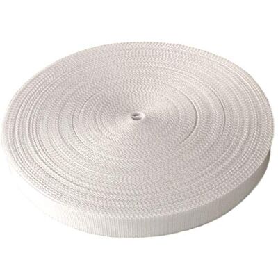Schnoschi Gurtband Polypropylen 25 Meter lang – viele Verschiedene Breiten und Farben 10mm 15mm 20mm 25mm 30mm 40mm 50 mm (weiß, 25 mm) Schnoschi Gurtband Polypropylen 25 Meter lang – viele Verschiedene Breiten und Farben 10mm 15mm 20mm 25mm 30mm 40mm 50 mm (weiß, 25 mm)