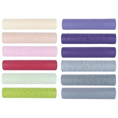 Ideen mit Herz Relief-Vliese Deluxe bunter Stoff Handarbeit Teelicht-Glas und Laterne bekleben DIY je 30cm breit 5m lang 12 Rollen Ideen mit Herz Relief-Vliese Deluxe bunter Stoff Handarbeit Teelicht-Glas und Laterne bekleben DIY je 30cm breit 5m lang 12 Rollen