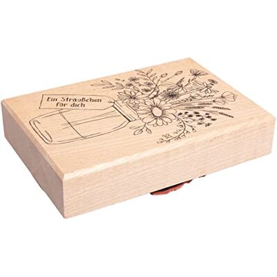 Rayher Stempel Holz "Ein Sträußchen für dich", 7 x 10 cm, Holzstempel zum Gestalten von Karten, Umschlägen, Geschenken, Motivstempel, Butterer Stempel 29249000 Rayher Stempel Holz "Ein Sträußchen für dich", 7 x 10 cm, Holzstempel zum Gestalten von Karten, Umschlägen, Geschenken, Motivstempel, Butterer Stempel 29249000