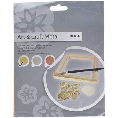 Creativ Blattmetall, Blatt 16x16 cm, gold, 25Blatt Creativ Blattmetall, Blatt 16x16 cm, gold, 25Blatt