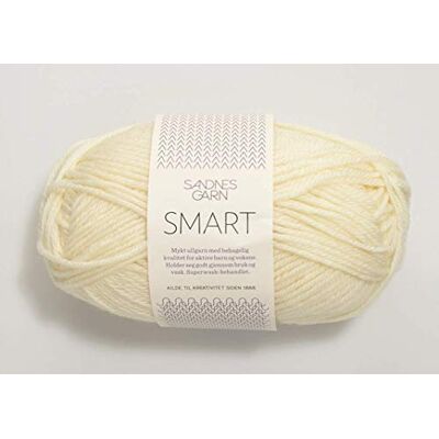 Sandnes Garn Smart col.1002 creme ca.100 m 50 g Sandnes Garn Smart col.1002 creme ca.100 m 50 g
