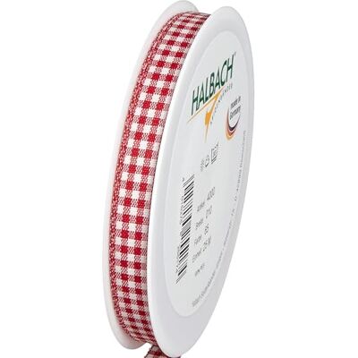 Halbach Vichy-Karo-Geschenkband, 10 mm x 25 m, rot Halbach Vichy-Karo-Geschenkband, 10 mm x 25 m, rot