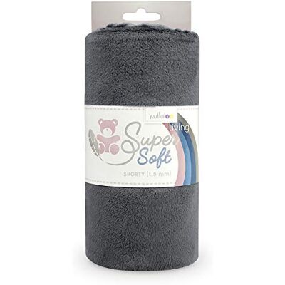 kullaloo Plüsch Stoff SuperSoft SHORTY in vielen Farben 1,5mm Florlänge, EN71-3 & EN 71-9 Zertifiziert (aschgrau) kullaloo Plüsch Stoff SuperSoft SHORTY in vielen Farben 1,5mm Florlänge, EN71-3 & EN 71-9 Zertifiziert (aschgrau)
