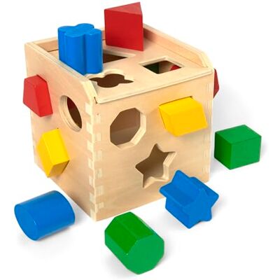 Melissa & Doug Sortierwürfel, 12-teilig, Holzspielzeug zum Farben und Formen Sortieren, Für Kinder ab 2 Jahren Melissa & Doug Sortierwürfel, 12-teilig, Holzspielzeug zum Farben und Formen Sortieren, Für Kinder ab 2 Jahren