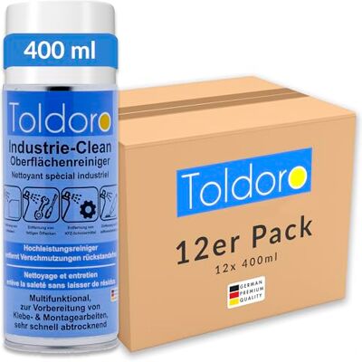 Toldoro Industriereiniger, Etikettenentferner, Maschinenreiniger, Klebereste Entferner, Klebstoffentferner, Etikettenlöser, Entfetter Spray (12x 400ml) Toldoro Industriereiniger, Etikettenentferner, Maschinenreiniger, Klebereste Entferner, Klebstoffentferner, Etikettenlöser, Entfetter Spray (12x 400ml)