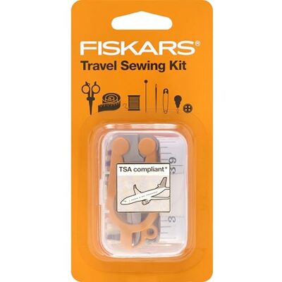 Fiskars Nähset 27-teiliges Reise-Nähset mit Etui Bastelbedarf Orange Fiskars Nähset 27-teiliges Reise-Nähset mit Etui Bastelbedarf Orange