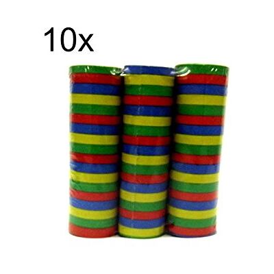 Idena Luftschlangen 10 Pakete 3er Set 18 Abrisse / 4m Idena Luftschlangen 10 Pakete 3er Set 18 Abrisse / 4m