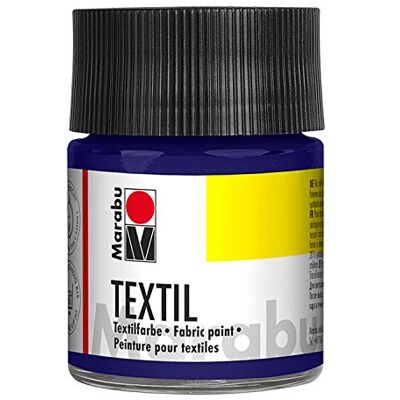 Marabu 17160005051 Textil Stoffmalfarbe violett dunkel 50 ml, Stoffdruckfarbe auf Wasserbasis, für helle Stoffe, waschbeständig bis 60°C, weicher Griff, einfache Fixierung durch Bügeln o. Backofen Marabu 17160005051 Textil Stoffmalfarbe violett dunkel 50 ml, Stoffdruckfarbe auf Wasserbasis, für helle Stoffe, waschbeständig bis 60°C, weicher Griff, einfache Fixierung durch Bügeln o. Backofen